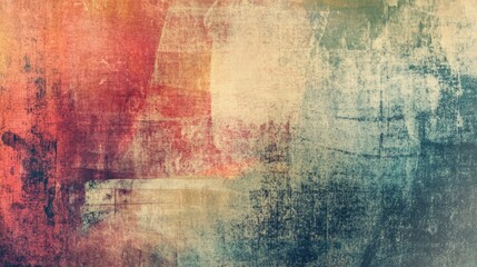 Fototapeta premium Artistic Grunge Background With Ink Stamps and Textures Resembling a Vintage Scrapbook Design