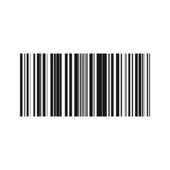 Vector barcode icon for digital use. Fake barcode design for online layouts. Clean and simple barcode graphic for distribution tags and e-commerce. Isolated illustration in vector style.