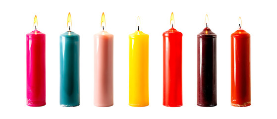 Pack of Candles Against Transparent Background for Home Decor Branding, Spa Promotion, or Wellness Design Projects