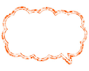 Obraz premium 吹き出し ステンドグラス風 三角模様_二重線付_1色 (11)