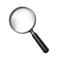 magnifying glass isolated on white, 3D Icon