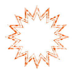 吹き出し ステンドグラス風 三角模様_二重線付_1色 (11)