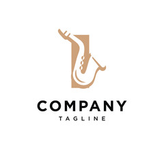 Letter I Saxophone Logo Icon Vector
