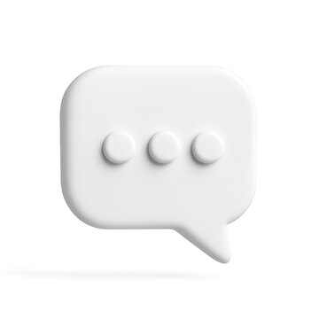 speech bubble icon, 3D Icon
