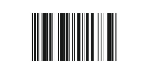 Barcode icon vector on white background. Simple barcode,  scanner icon, Vector barcode icon