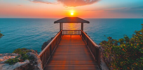 Ocean Sunset Viewpoint Gazebo