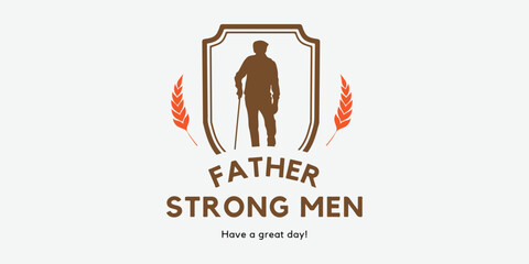family logo design dad and son for community