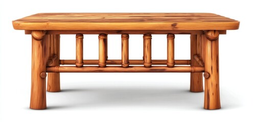 Wooden Coffee Table with Rustic Design