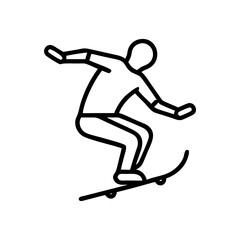 Fototapeta premium Male surfskater performing snap maneuver in energetic pose