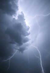 large cloud filled with lots of lightning