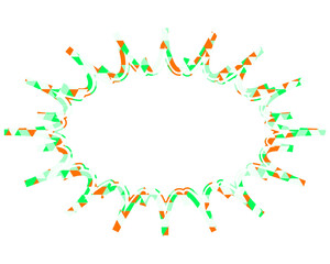 ステンドグラス風吹き出し　三角形模様　細長いギザギザした形