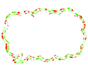 吹き出し ステンドグラス風 三角模様_二重線付_2色 (7)