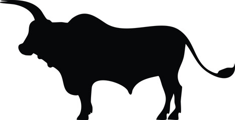Brahman Bull Silhouette Vector — Farm Animal, Cattle, Ranching, Livestock Design for Cutting Machines
