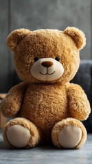 Obraz premium Vintage Teddy Bear Portrait on Table