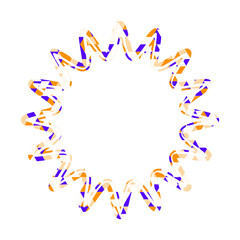 ステンドグラス風吹き出し　三角形模様　丸みのあるギザギザした形