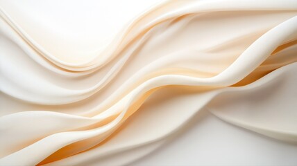 Elegant Beige Silk Fabric Waves Background silk fabric textile beige cream ivory wave waves drape