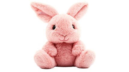 Pink Plush Rabbit, Cut out transparent