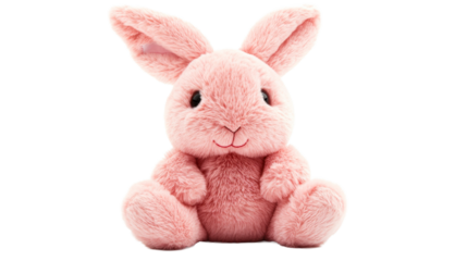 Pink Plush Rabbit, Cut out transparent