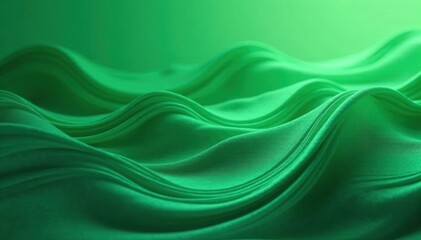 Abstract green wave pattern Deep green hues, flowing lines , backdrop, fluid, aqua