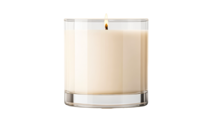 Burning candle, transparently isolated, cut out transparent