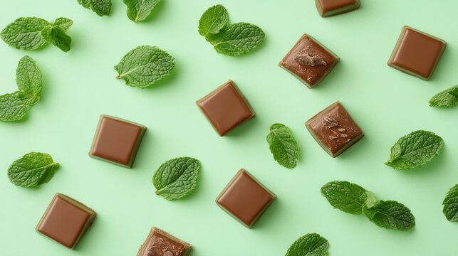 a refreshing and delightful flat lay composition featuring squar