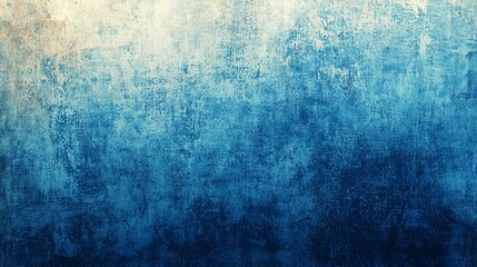 Fototapeta premium Aged, textured, gradient backdrop of muted blue and cream