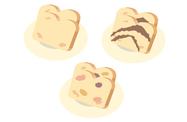 Three Types of Pound Cakes on Plate
