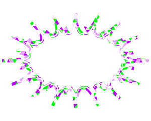 ステンドグラス風吹き出し　三角形模様　細長いギザギザした形