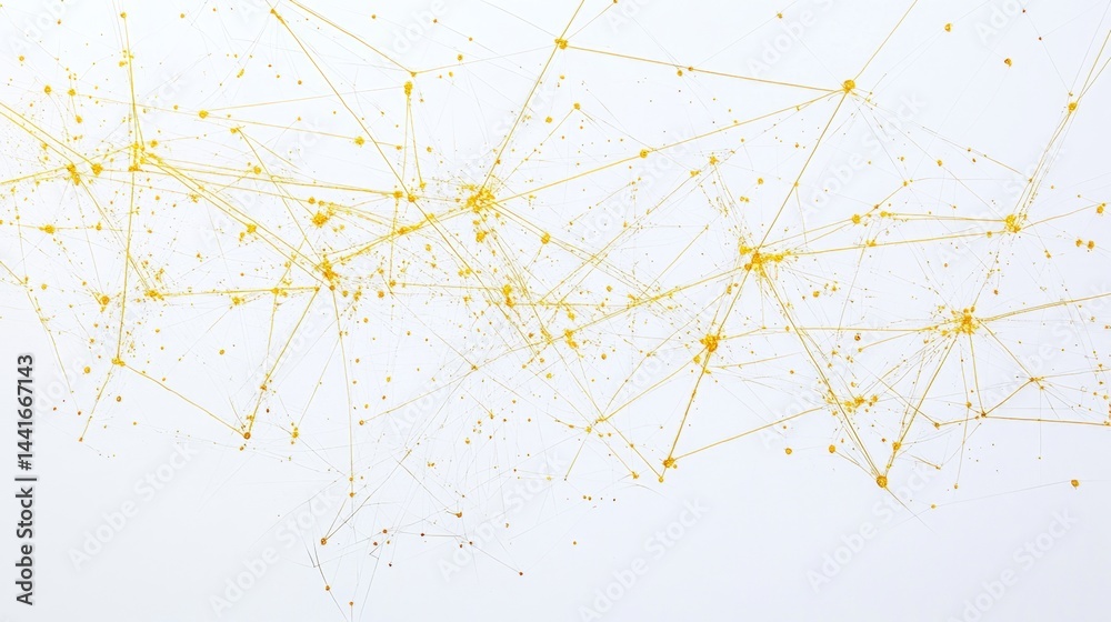 Poster dynamic network visualization exploring connections in digital space abstract art light environment 