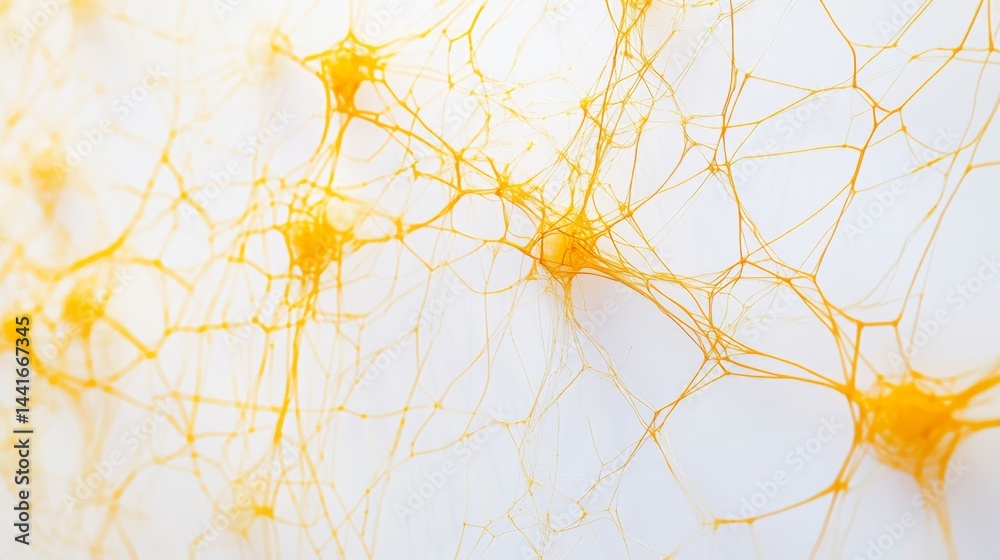 Poster neural network structures displaying connectivity in abstract science environment close-up conceptua