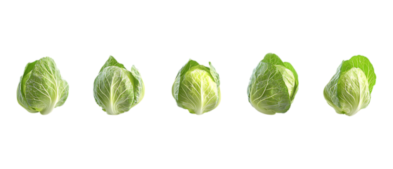 Pack of Brussels Sprouts Against Transparent Background for Healthy Food Branding, Organic Farming Promotion, or Green Design Projects
