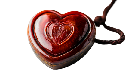 Heart shaped pendant with intricate design