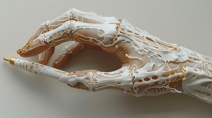 Intricate hand tattoo floral design high resolution picture