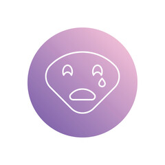 Sad Face icon vector stock illustration