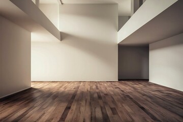 Obraz premium empty room with wooden floor
