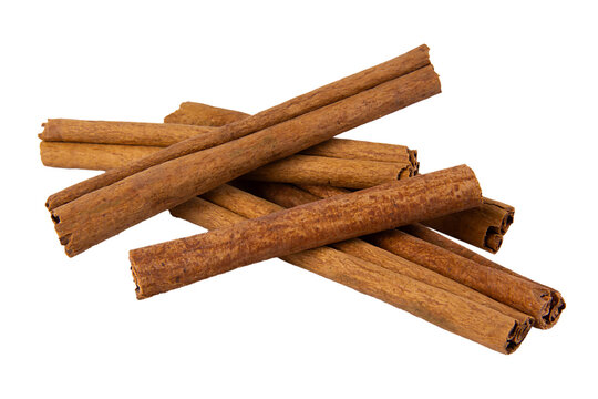 cinnamon sticks isolated on white