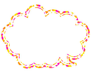 吹き出し ステンドグラス風 三角模様_二重線付_4色 (8)