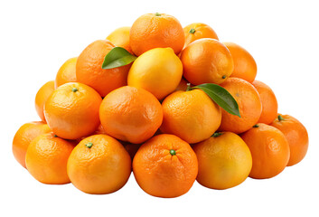 pile of fresh oranges isolated on transparent background PNG