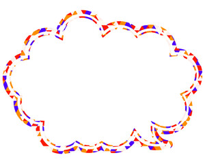 吹き出し ステンドグラス風 三角模様_二重線付_4色 (10)