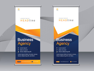 Business banner roll up set, standee banner template. modern banner.