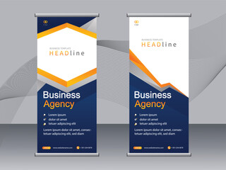 Business banner roll up set, standee banner template. modern banner.
