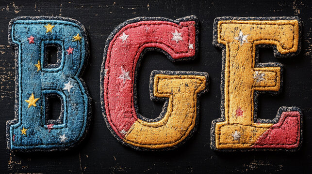 Patchwork letters BGE.