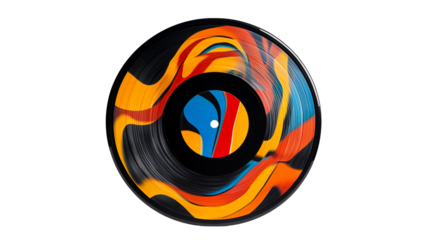 Colorful abstract vinyl record design