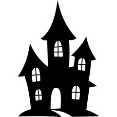 haunted house silhouette