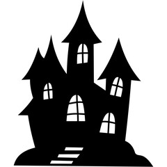 haunted house silhouette