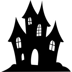 haunted house silhouette