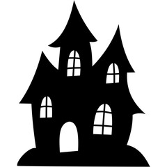 haunted house silhouette