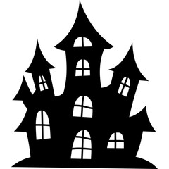 haunted house silhouette