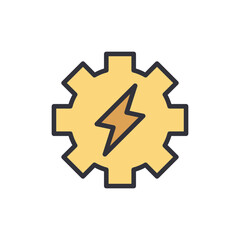 Engineering sign colored icons, minimalist vector illustration ,simple transparent graphic element .Isolated on white background