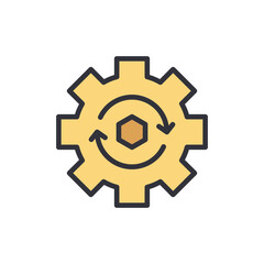 Engineering colored icons, minimalist vector illustration ,simple transparent graphic element .Isolated on white background